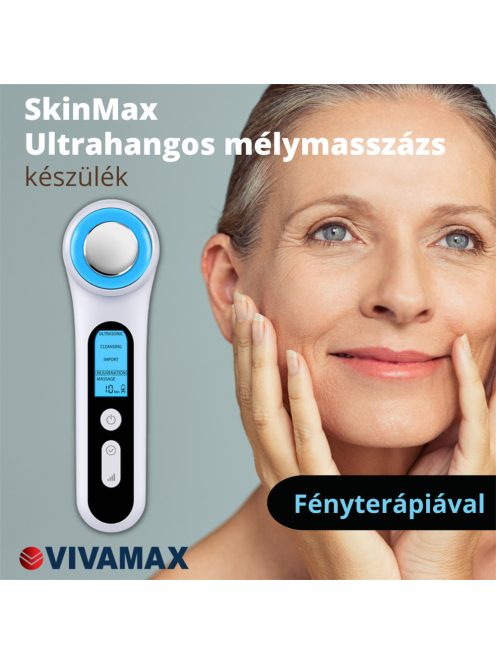 SkinMax Ultrahangos mélymasszázs készülék fényterápiával