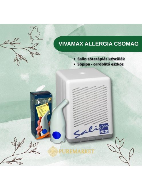 Allergia csomag1: Salin sóterápiás készülék + Sópipa (műanyag)