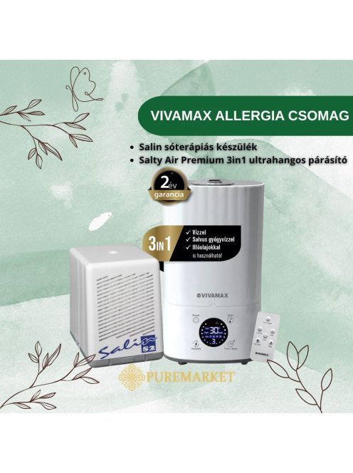 Allergia csomag2: Salin sóterápiás készülék + Salty-Air "Premium" ultrahangos párásító 3in1