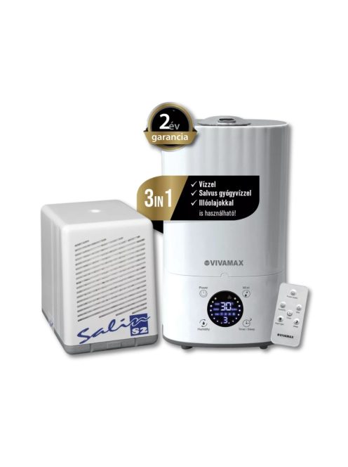 Allergia csomag2: Salin sóterápiás készülék + Salty-Air "Premium" ultrahangos párásító 3in1