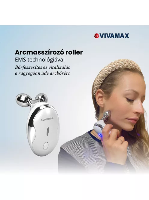 Arcmasszírozó roller EMS technológiával