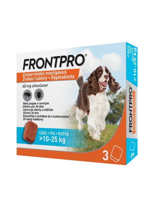 FRONTPRO 68 mg rágótabletta kutyáknak >10-25 kg 3X