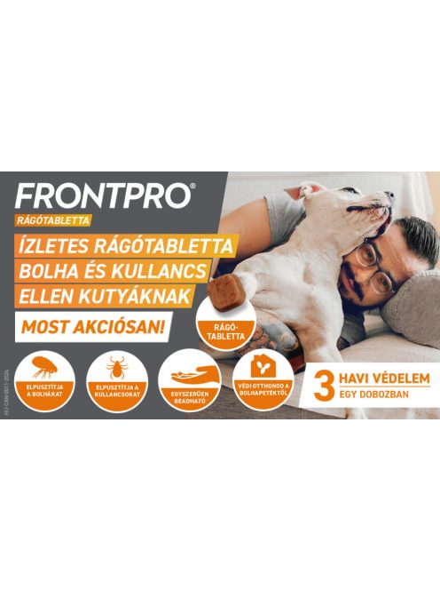 FRONTPRO 68 mg rágótabletta kutyáknak >10-25 kg 3X