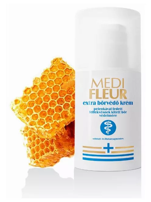 MEDIFLEUR extra bőrvédő krém, pelenkával fedett, felfekvésnek kitett bőr védelmére 50ml