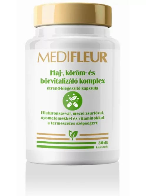 MEDIFLEUR Haj-, köröm- és bőrvitalizáló komplex étrend-kiegészítő kapszula 30db