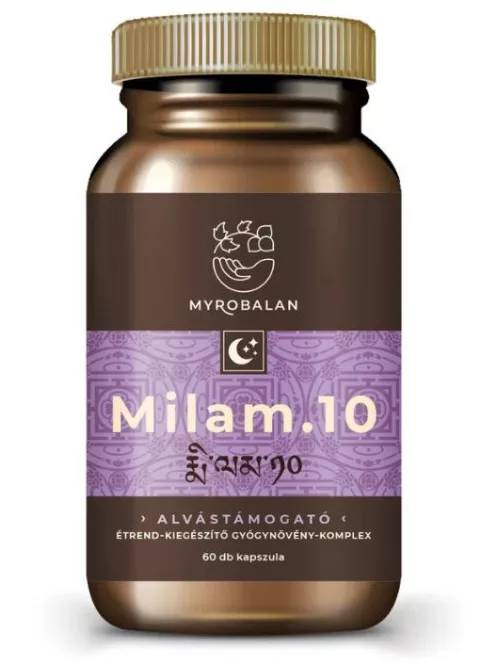 Myrobalan Milam.10 pihentető alvás 60 db gyógynövény komplex kapszula