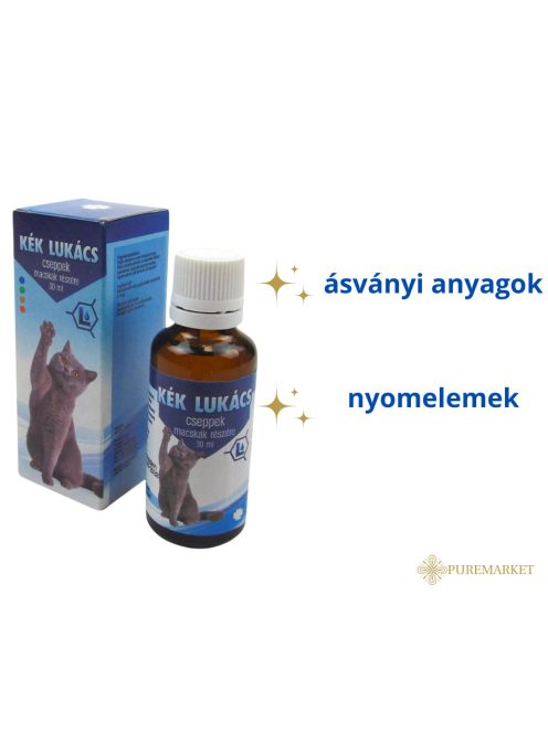 Kék Lukács Cseppek Csomag macskák részére 3x30ml