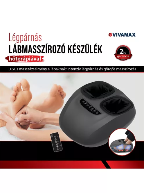 Légpárnás lábmasszírozó készülék hőterápiával