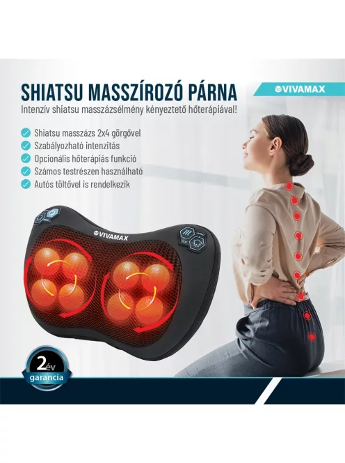 "Shiatsu" masszírozó párna